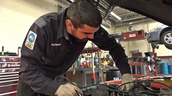 Employment | Elite Auto Repair - Nate working on a BMW