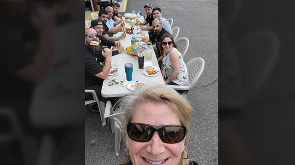 Employment | Elite Auto Repair - Enjoying lunch outside