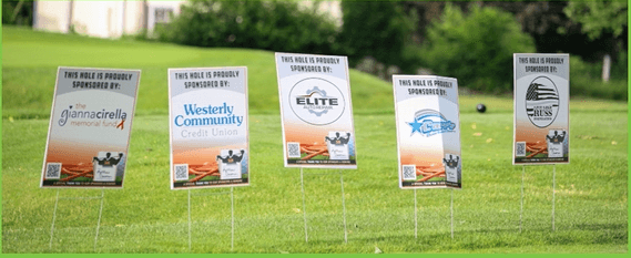 Matthew Dennison golf tournamet Tee Sign